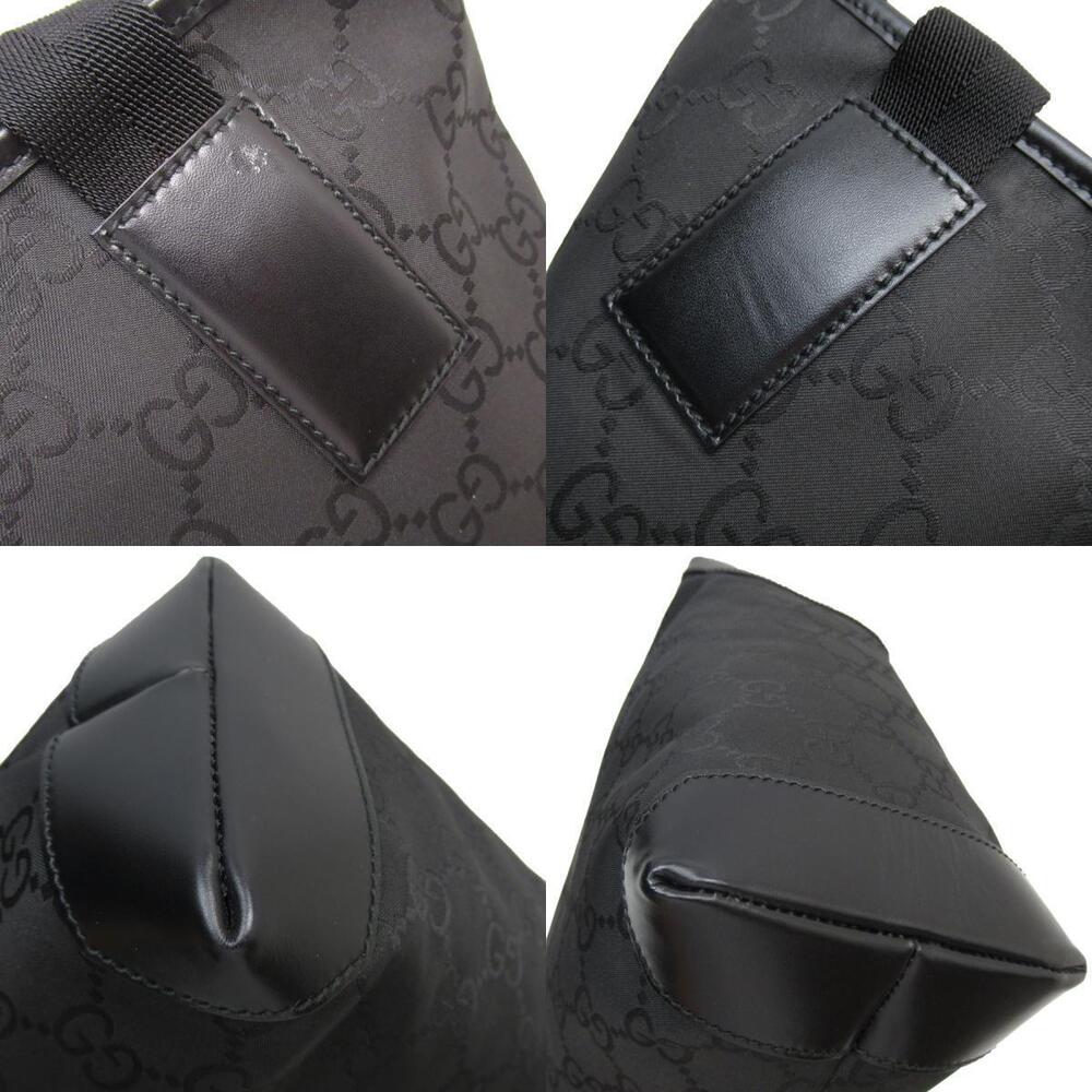 Gucci GG tote bag tonal leather trim shoulder straps Black - Picture 4 of 5